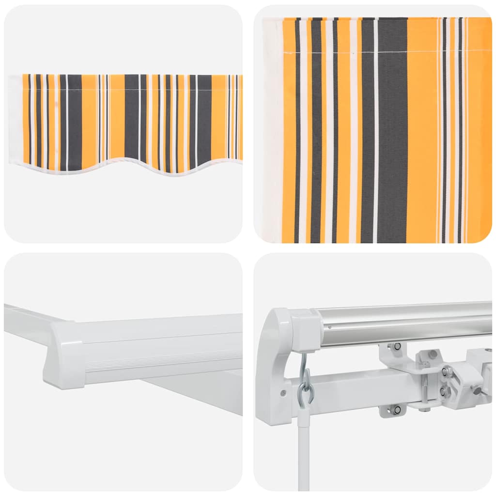 Einziehbare Markise Mehrfarbig 600 × 350 cm Polyester, Metall