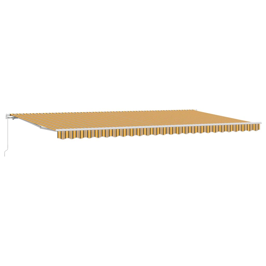 Einziehbare Markise Mehrfarbig 600 × 350 cm Polyester, Metall