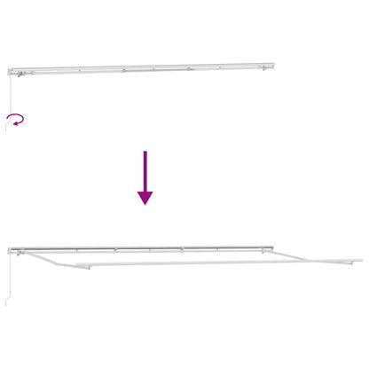 Einziehbare Markise Mehrfarbig 600 × 350 cm Polyester, Metall