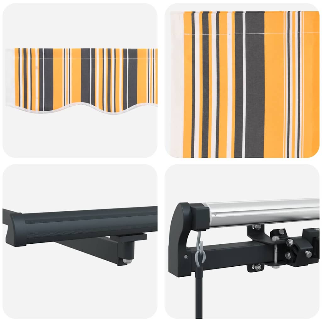 Einziehbare Markise Manuell Mehrfarbig 600 × 350 cm Stoff