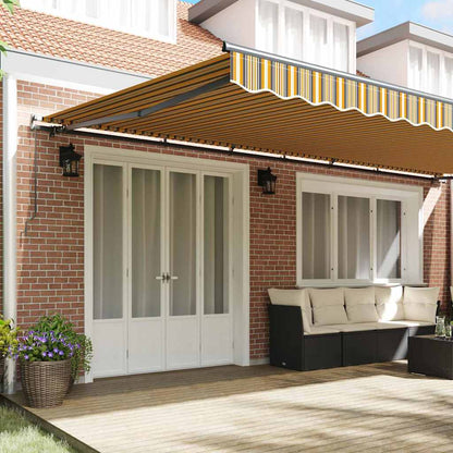 Einziehbare Markise Manuell Mehrfarbig 600 × 350 cm Stoff