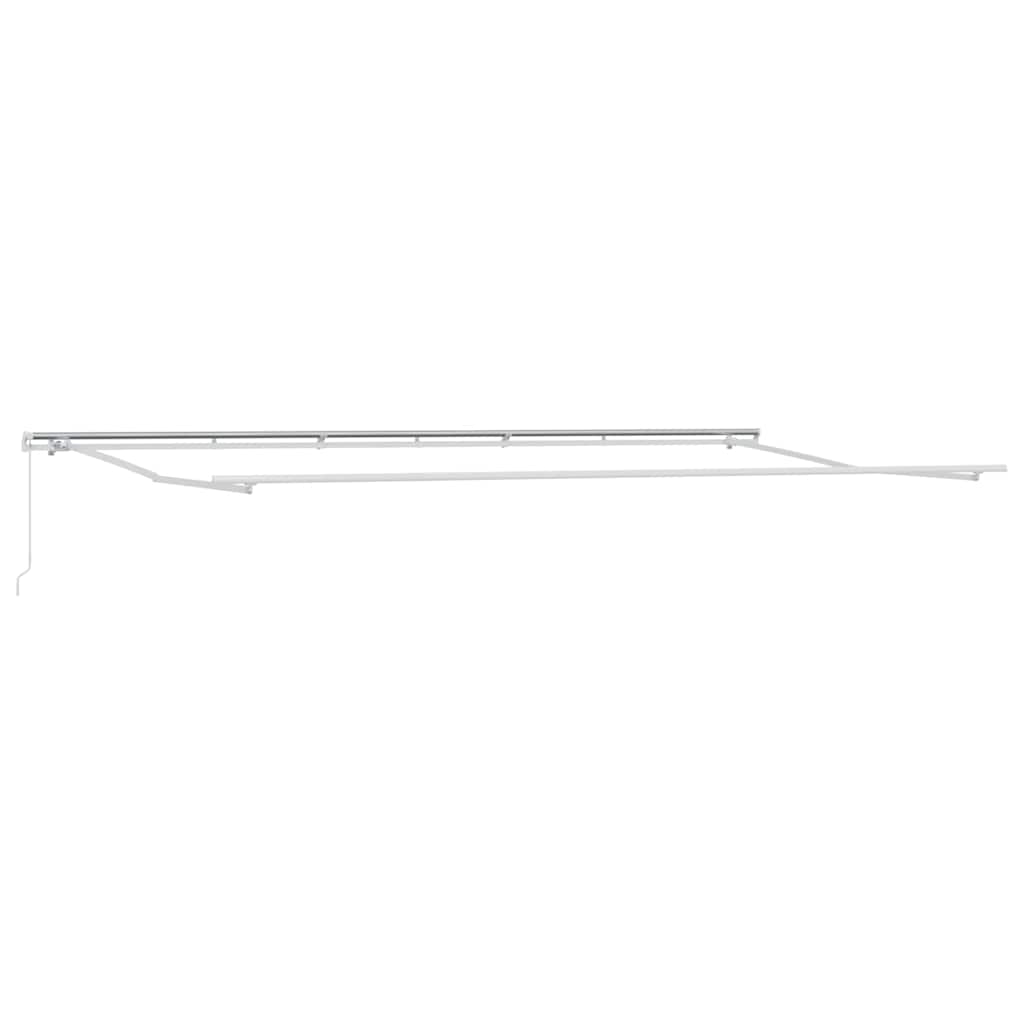 Einziehbare Markise Manuell Weiß 600 × 350 cm Polyester, Metall