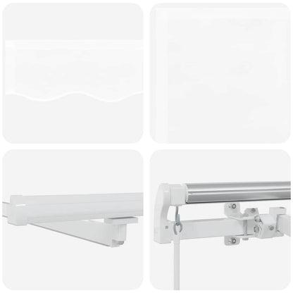 Einziehbare Markise with Manuell 600 × 350 cm Weiß