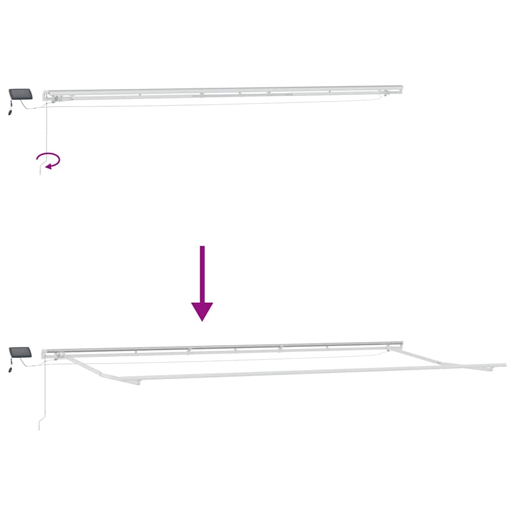 Einziehbare Markise with Manuell 600 × 350 cm Weiß