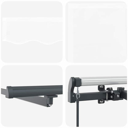 Einziehbare Markise Weiß 600 × 350 cm Stoff