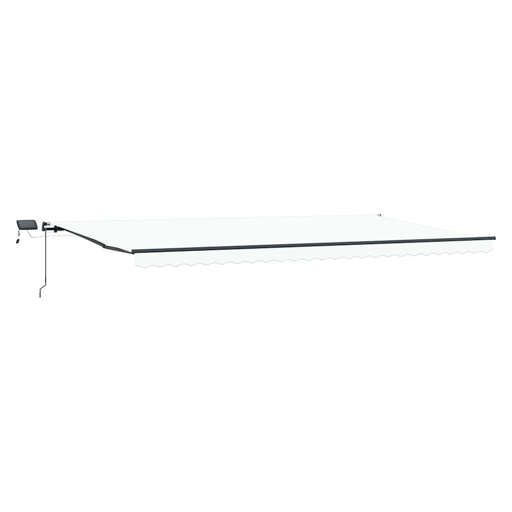 Einziehbare Markise Weiß 600 × 350 cm Stoff