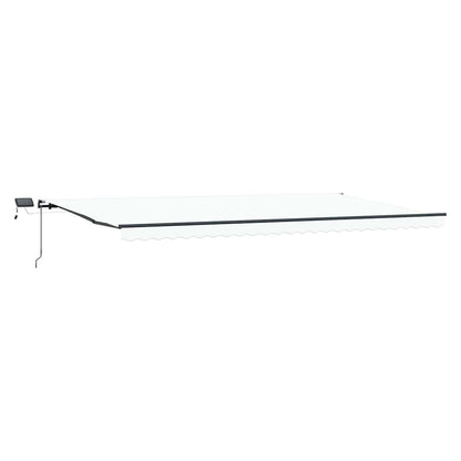Einziehbare Markise Weiß 600 × 350 cm Stoff