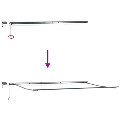 Einziehbare Markise Weiß 600 × 350 cm Stoff