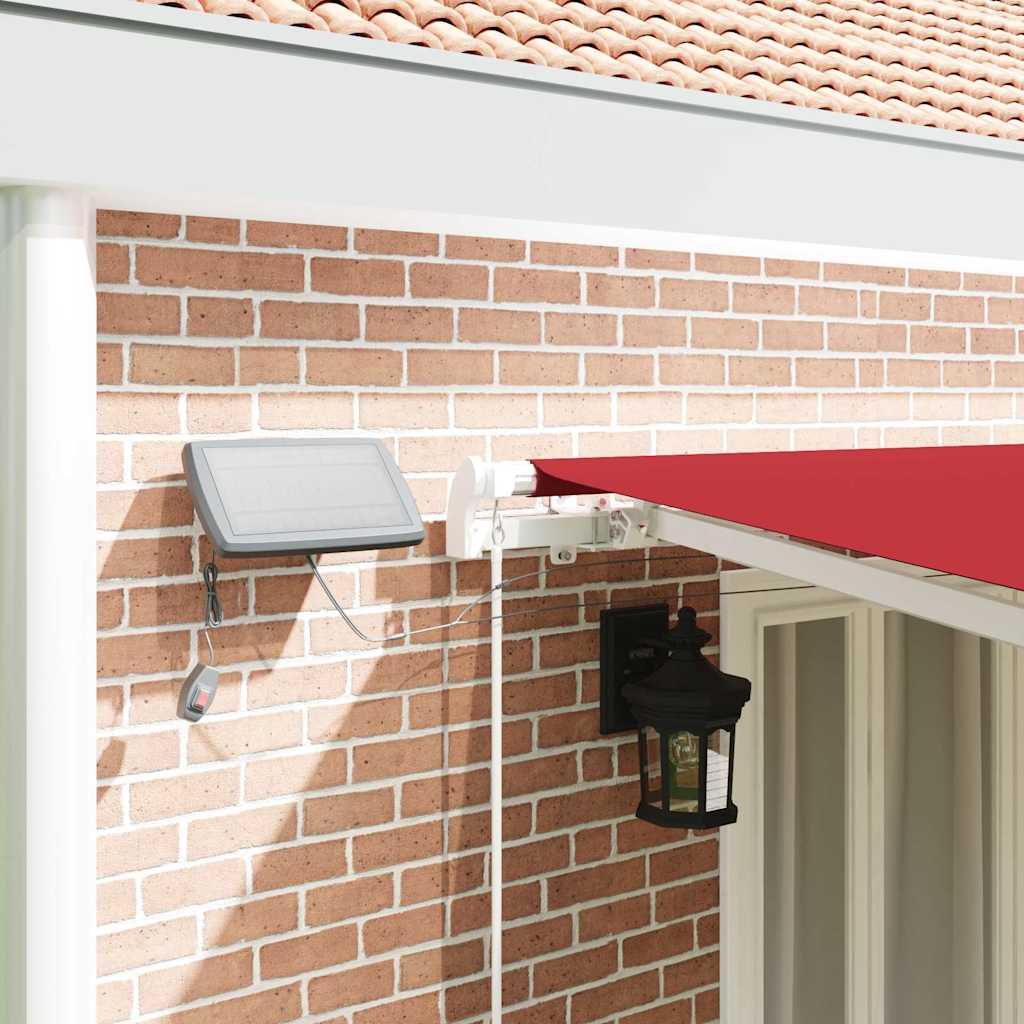 Einziehbare Markise mit Rot 600 x 350 cm Stoff