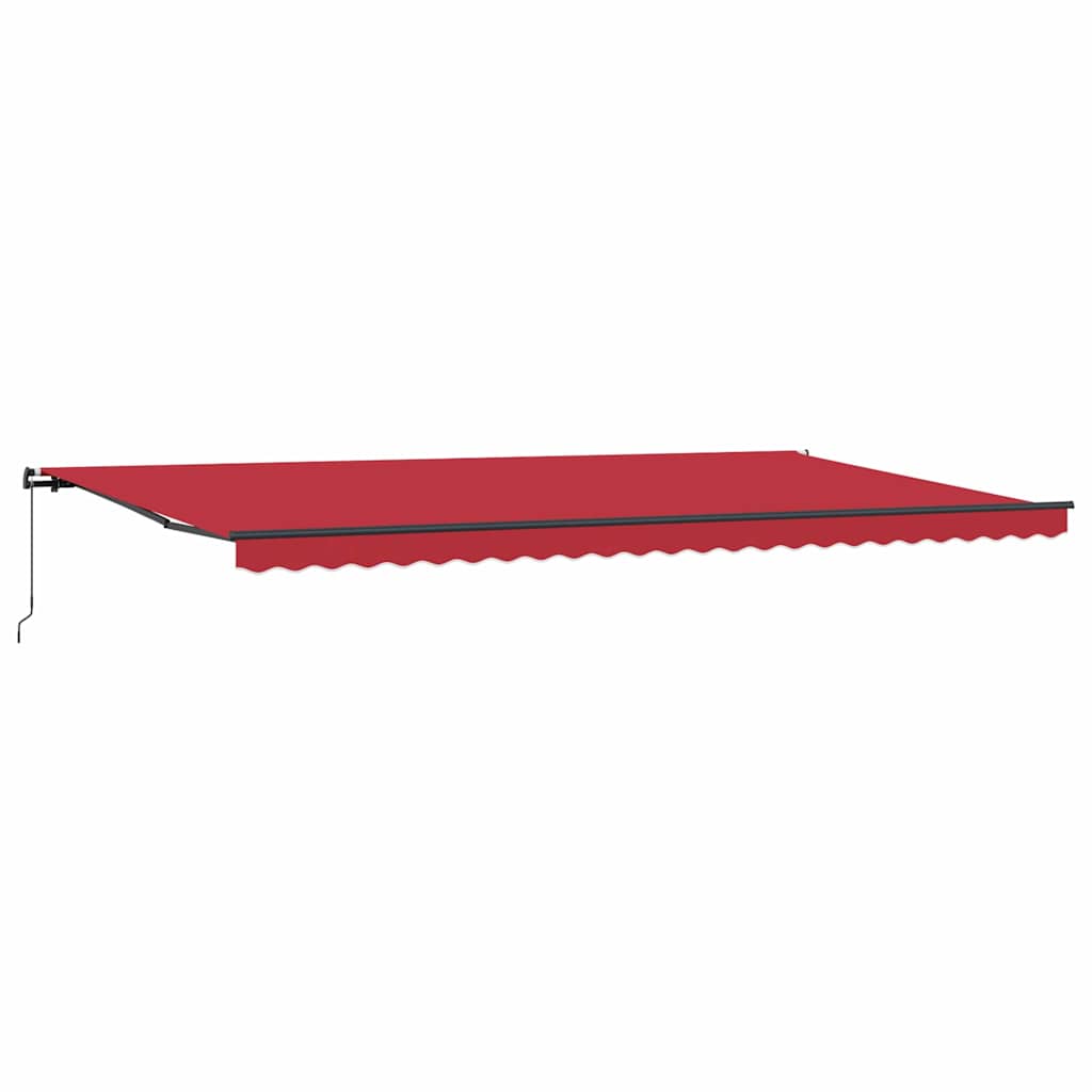 Einziehbare Markise Manuell Rot 600 × 350 cm Stoff