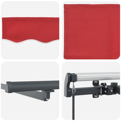 Einziehbare Markise Rot 600 × 350 cm Stoff