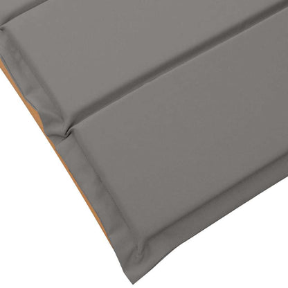 Sonnenliege 2 pcs Grau 184 x 55 x 64cm Massivholz Akazie