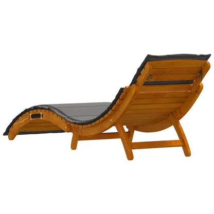 Sonnenliege 2 pcs Grau 184 x 55 x 64cm Massivholz Akazie
