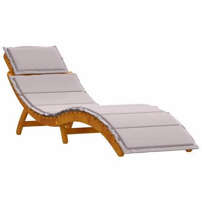Sonnenliege 2 pcs Taupe 184 x 55 x 64cm Massivholz Akazie