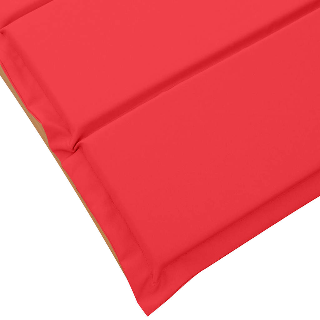 Sonnenliege 2 pcs Rot 184 x 55 x 64cm Massivholz Akazie
