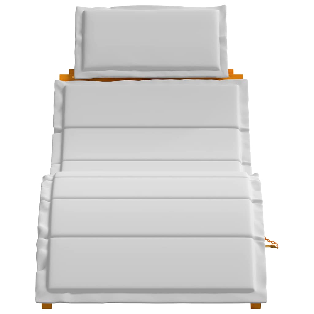 Sonnenliege 2 pcs Hellgrau 184 x 55 x 64cm Massivholz Akazie
