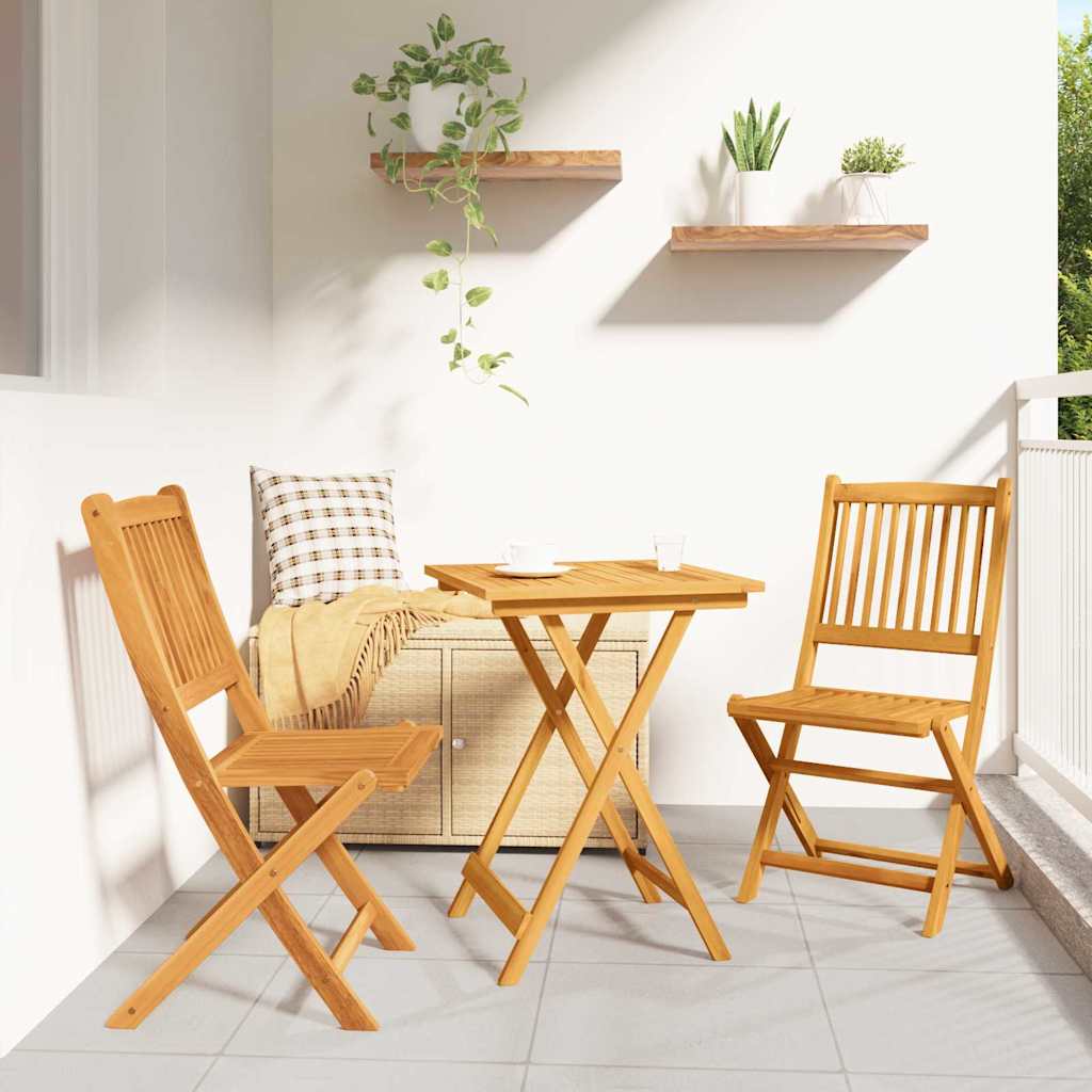 Garten Bistro Set 3 pcs Braun Akazie Massivholz