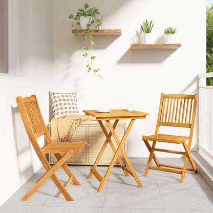 Garten Bistro Set 3 pcs Braun Akazie Massivholz