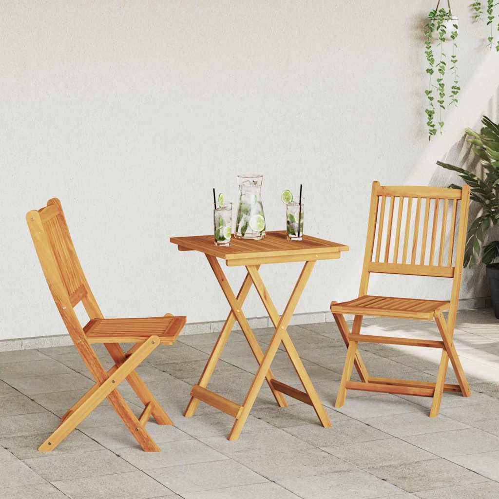 Garten Bistro Set 3 pcs Braun Akazie Massivholz