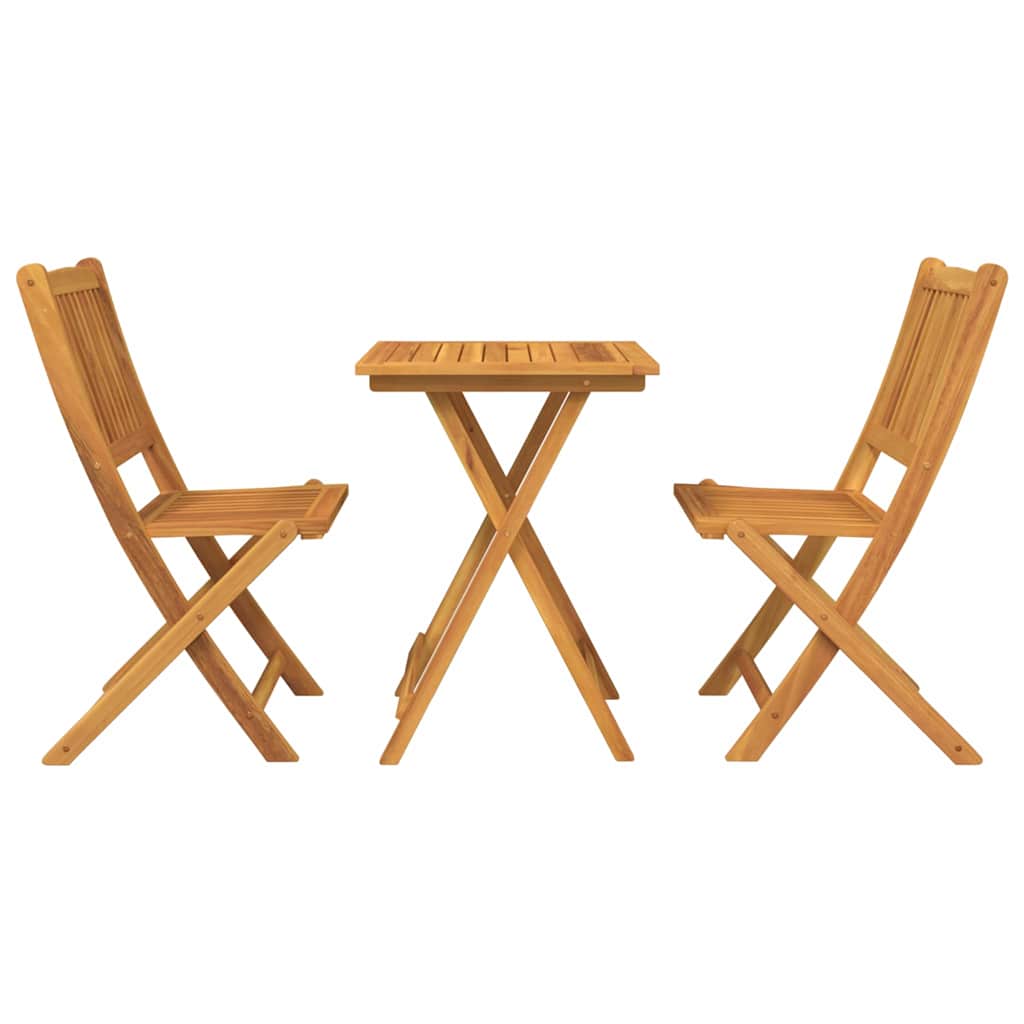 Garten Bistro Set 3 pcs Braun Akazie Massivholz