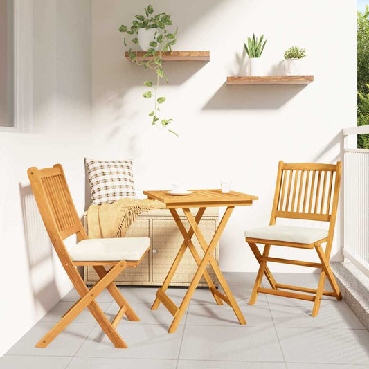 Garten Bistro Set 3 pcs Braun Akazie Massivholz