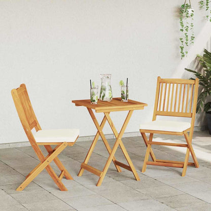 Garten Bistro Set 3 pcs Braun Akazie Massivholz