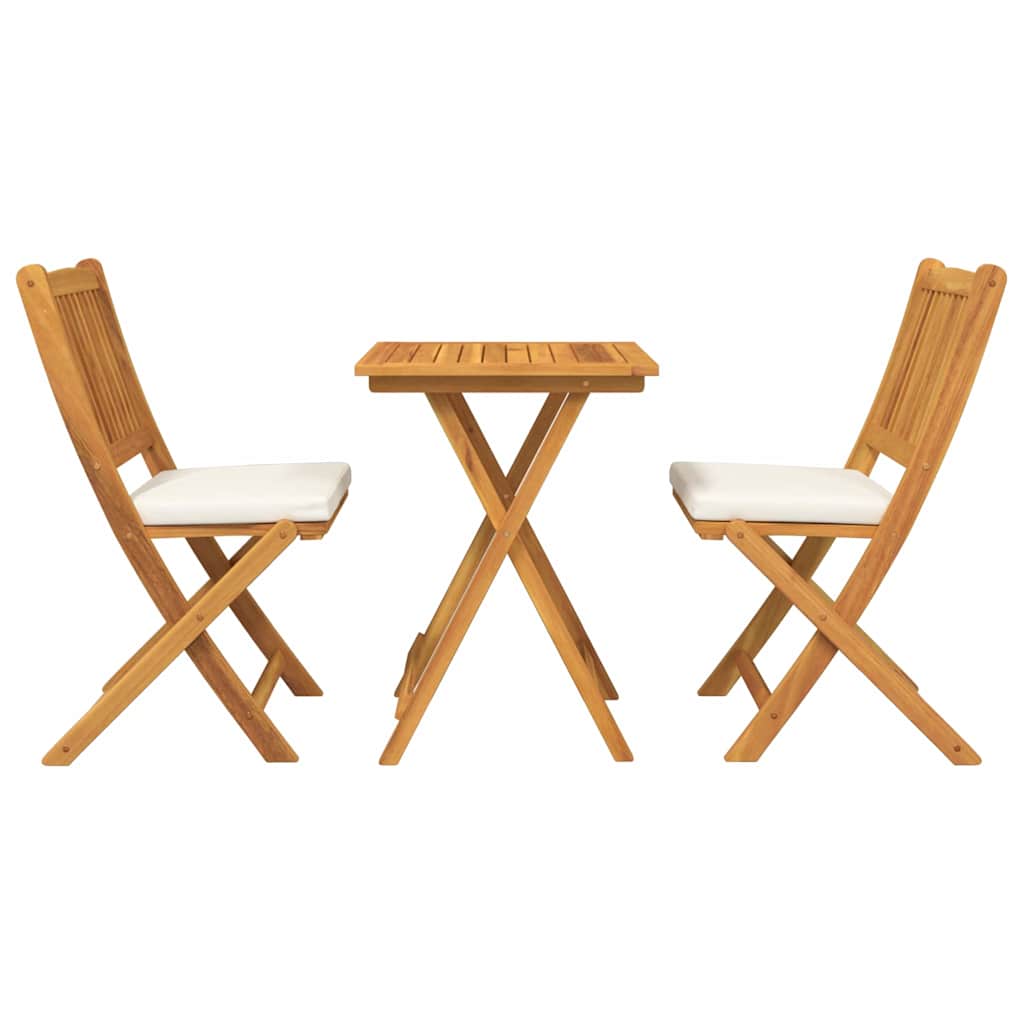 Garten Bistro Set 3 pcs Braun Akazie Massivholz