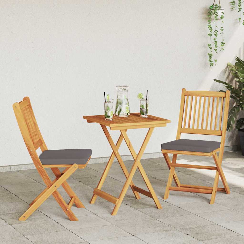 Garten Bistro Set 3 pcs Braun Akazie Massivholz