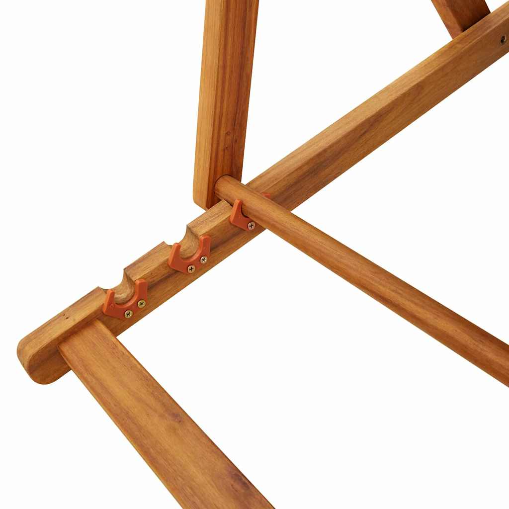 Liegestuhl 2 pcs Braun 61.5 x 123 x 82cm Massivholz Akazie