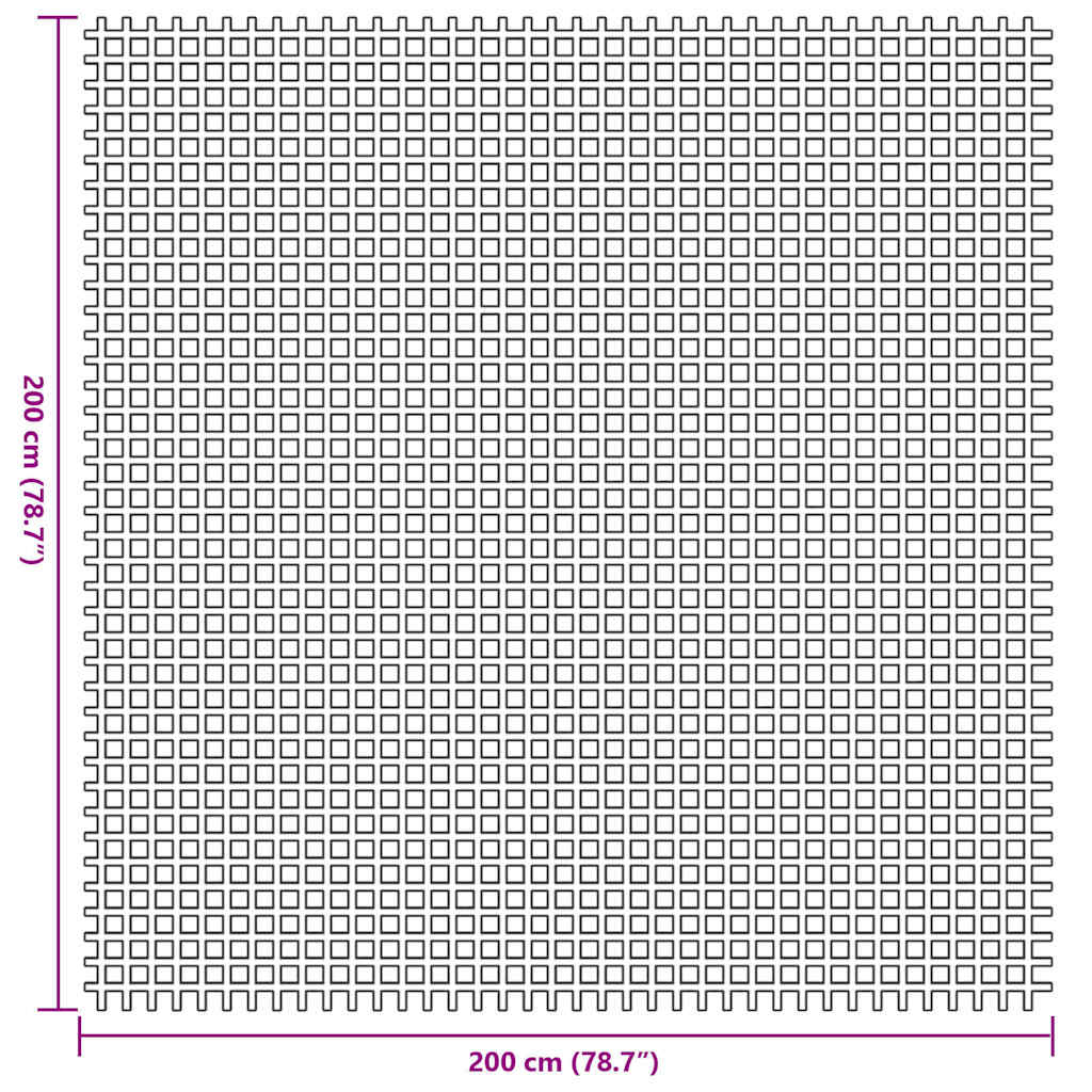 Zeltteppich Anthrazit 200 x 200 cm Polyester