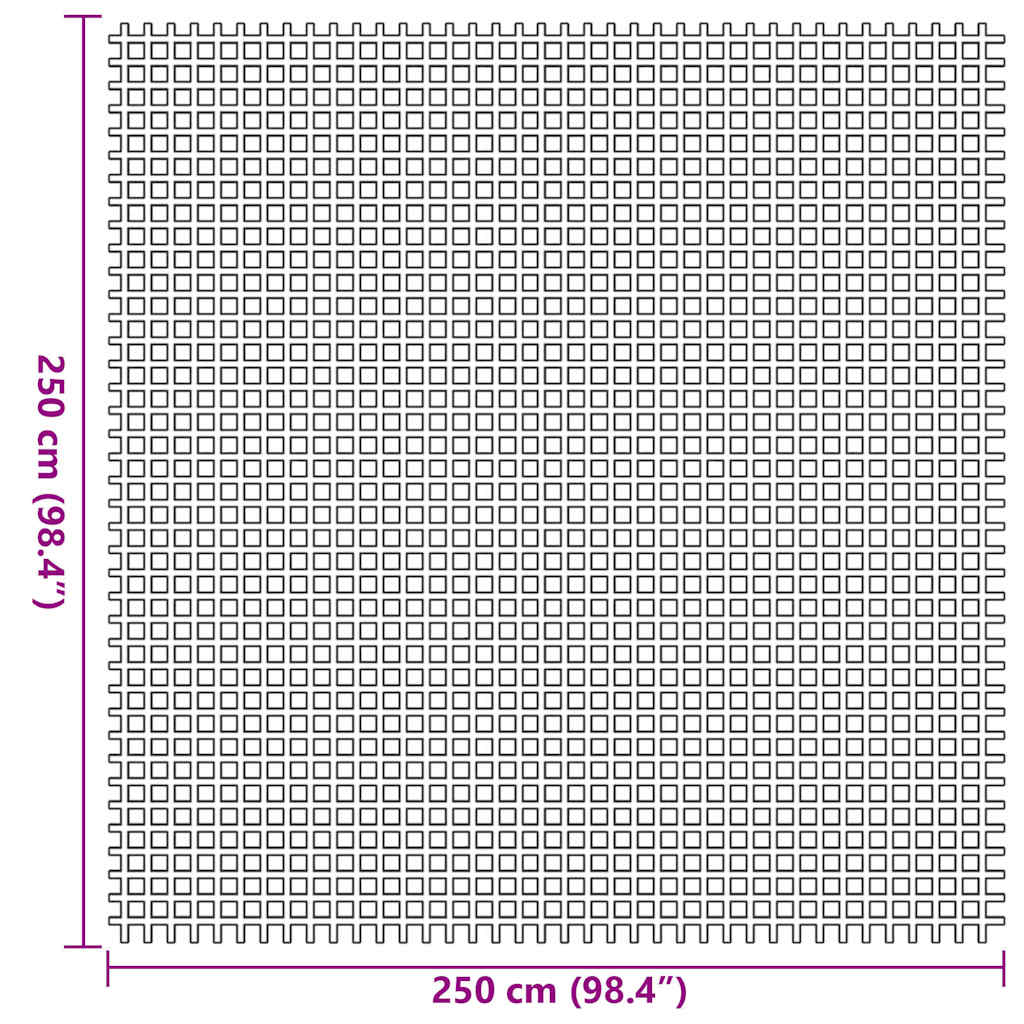 Zeltteppich Blau 250 x 250 cm Polyester