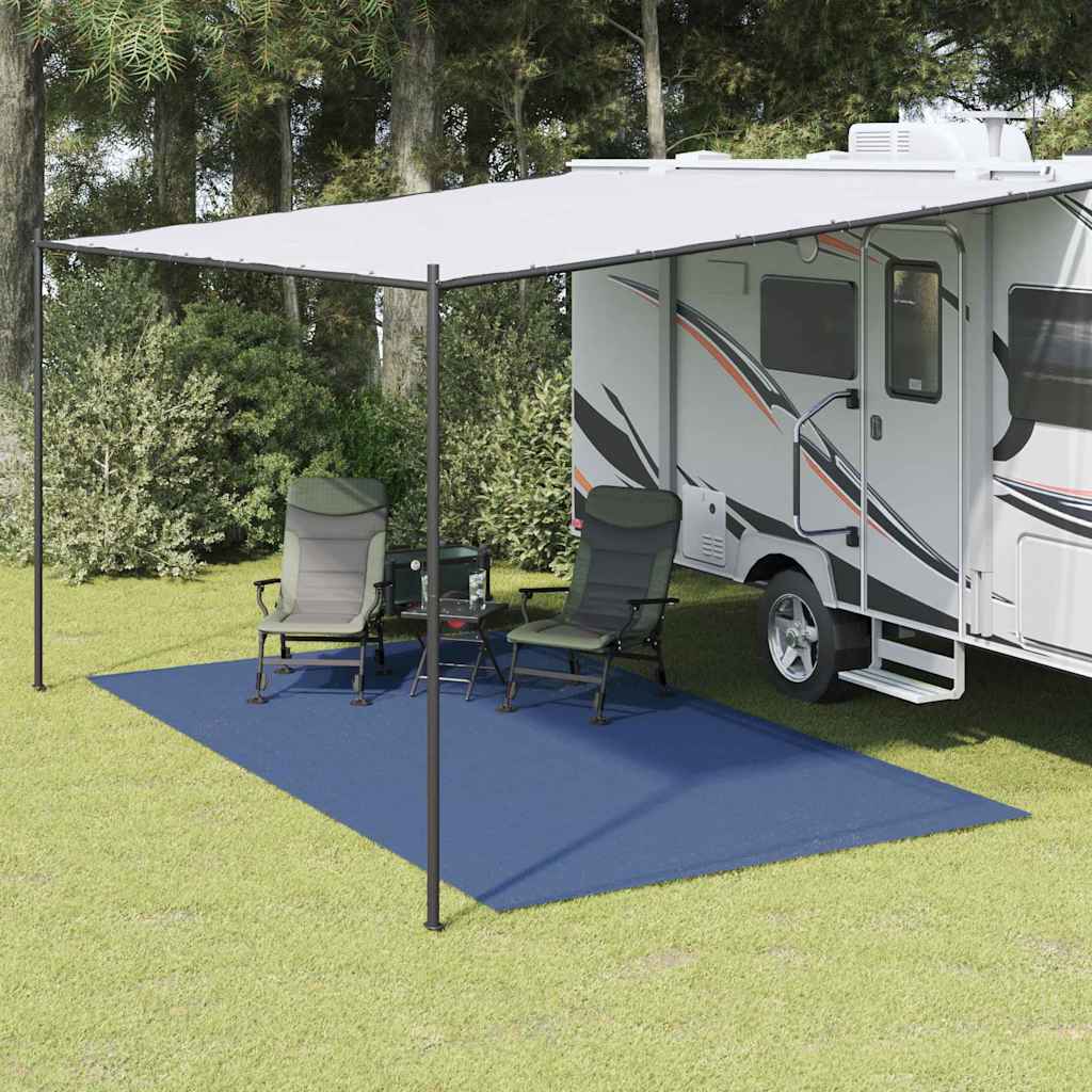 Zeltteppich Blau 400 × 350 cm Polyester