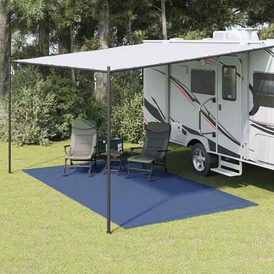 Zeltteppich Blau 500 × 350 cm Polyester