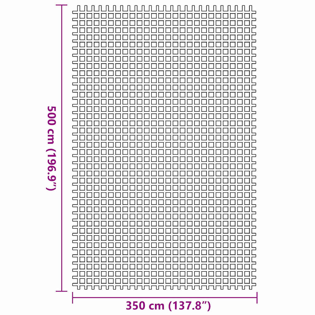 Zeltteppich Blau 500 × 350 cm Polyester