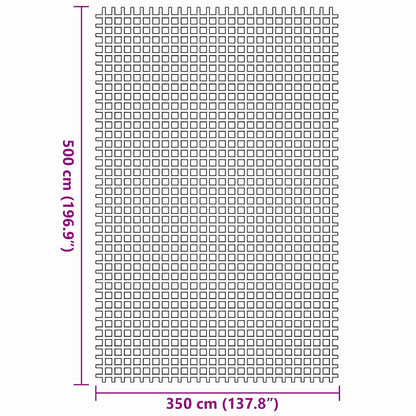 Zeltteppich Blau 500 × 350 cm Polyester