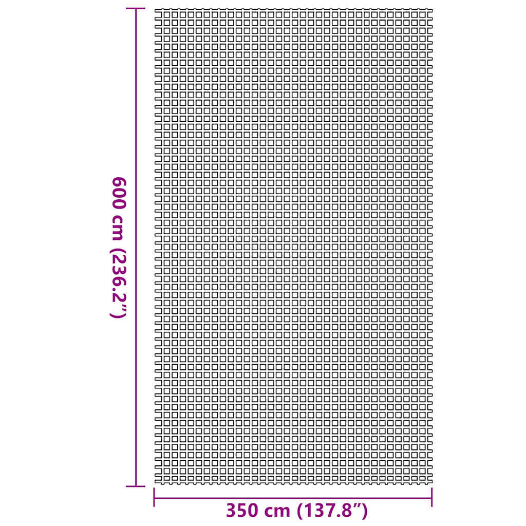 Zeltteppich Grün 600 × 350 cm Polyester