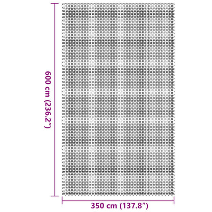 Zeltteppich Grün 600 × 350 cm Polyester