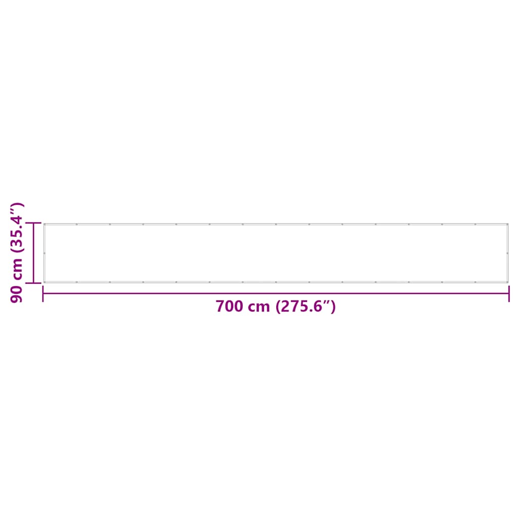 Balkon-Sichtschutz Terrakotta 90x700 cm 100 % Polyester-Oxford