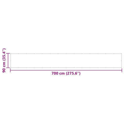Balkon-Sichtschutz Terrakotta 90x700 cm 100 % Polyester-Oxford
