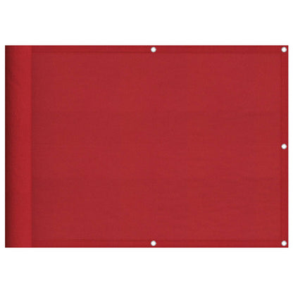 Balkon-Sichtschutz Rot 75x800 cm 100 % Polyester-Oxford