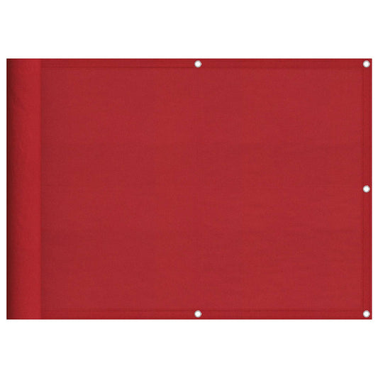 Balkon-Sichtschutz Rot 75x800 cm 100 % Polyester-Oxford