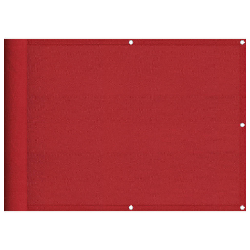 Balkon-Sichtschutz Rot 75x1000 cm 100 % Polyester-Oxford