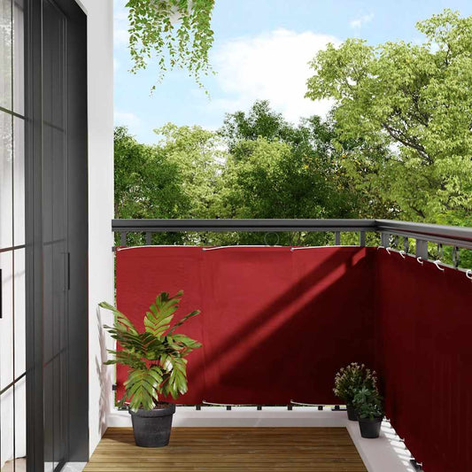 Balkon-Sichtschutz Rot 90x1000 cm 100% Polyester-Oxford