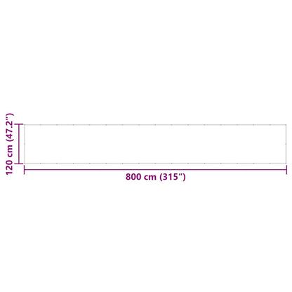 Balkon-Sichtschutz Rot 120x800 cm 100% Polyester-Oxford