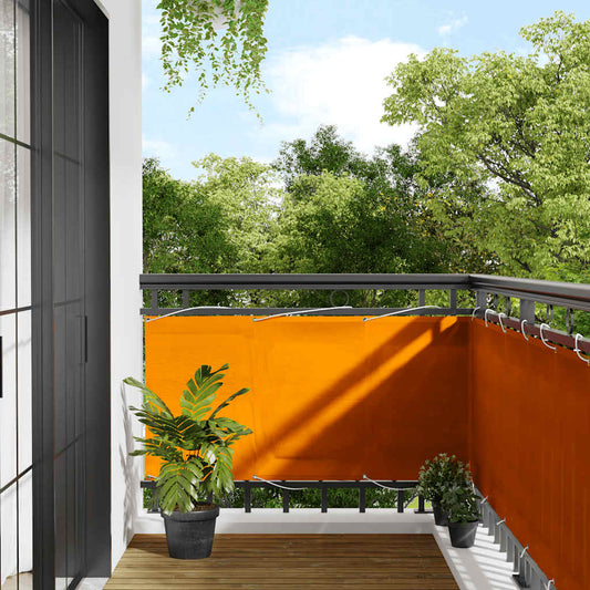 Balkon-Sichtschutz Orange 75x1000 cm 100 % Polyester-Oxford