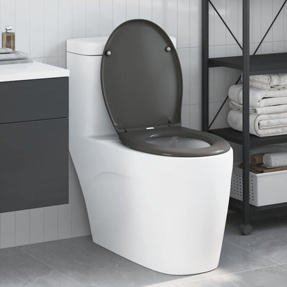 Schnellverschluss-WC-Sitz Anthrazit 44,8 x 37,3 x 4,2 cm