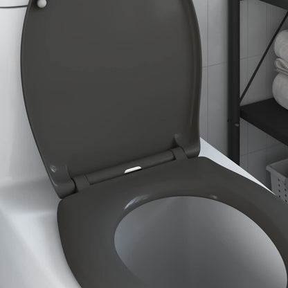 Schnellverschluss-WC-Sitz Anthrazit 44,8 x 37,3 x 4,2 cm