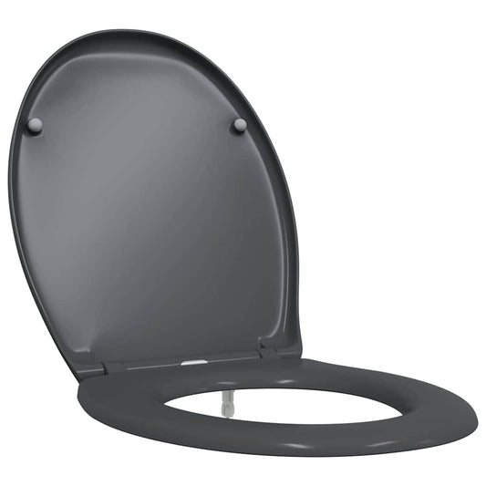 Schnellverschluss-WC-Sitz Anthrazit 44,8 x 37,3 x 4,2 cm