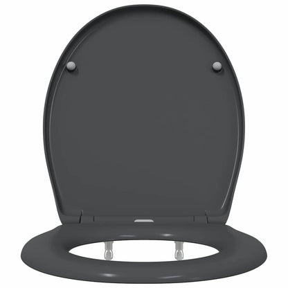 Schnellverschluss-WC-Sitz Anthrazit 44,8 x 37,3 x 4,2 cm