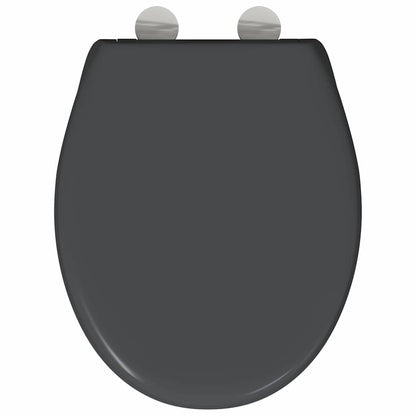 Schnellverschluss-WC-Sitz Anthrazit 44,8 x 37,3 x 4,2 cm